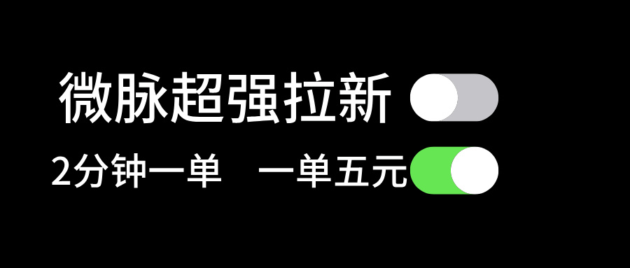 （11580期）微脉超强拉新， 两分钟1单， 一单利润5块，适合小白-云创未来