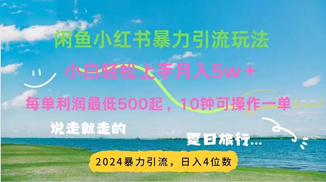 （11650期）2024暑假赚钱项目小红书咸鱼暴力引流，简单无脑操作，每单利润500+，…-云创未来