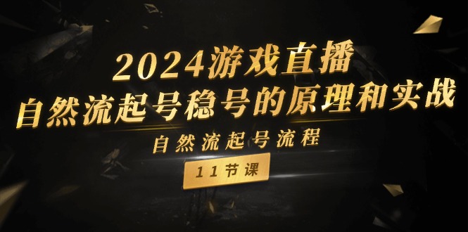 （11653期）2024游戏直播-自然流起号稳号的原理和实战，自然流起号流程（11节）-云创未来