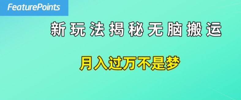 简单操作，每天50美元收入，搬运就是赚钱的秘诀【揭秘】-云创未来