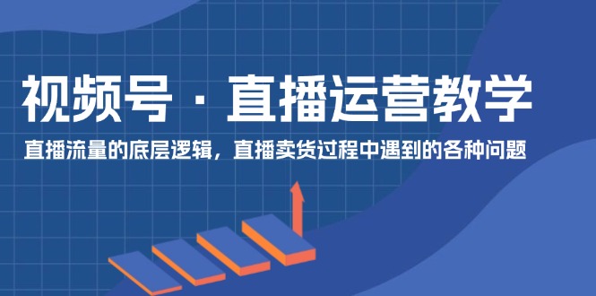 （11687期）视频号 直播运营教学：直播流量的底层逻辑，直播卖货过程中遇到的各种问题-云创未来