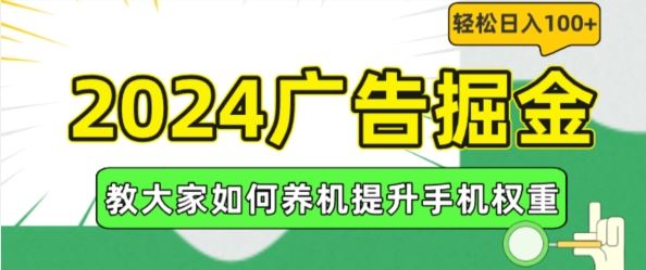 2024广告掘金，教大家如何养机提升手机权重，轻松日入100+【揭秘】-云创未来