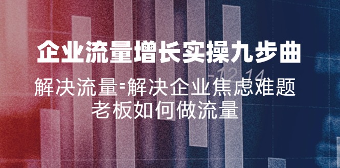 （11822期）企业流量增长实战九步曲，解决流量=解决企业焦虑难题，老板如何做流量-云创未来