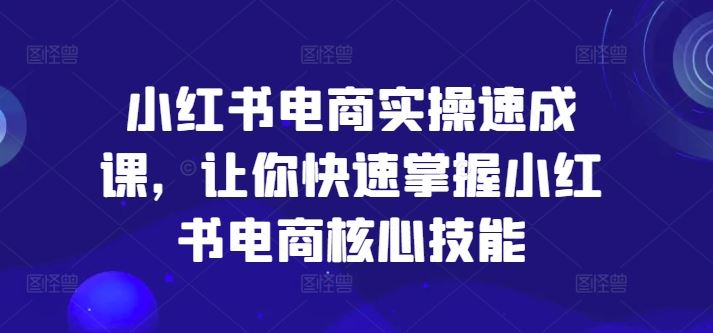 小红书电商实操速成课，让你快速掌握小红书电商核心技能-云创未来