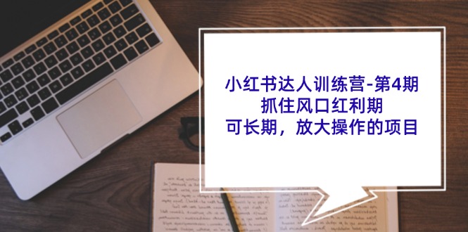 （11837期）小红书达人训练营-第4期：抓住风口红利期，可长期，放大操作的项目-云创未来