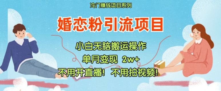 小红书婚恋粉引流，不用开直播，不用拍视频，不用做交付【揭秘】-云创未来
