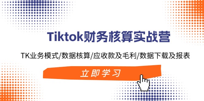 （11978期）Tiktok财务核算实战营：TK业务模式/数据核算/应收款及毛利/数据下载及报表-云创未来