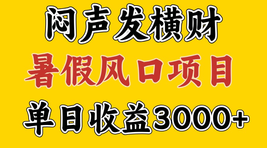 30天赚了7.5W 暑假风口项目，比较好学，2天左右上手-云创未来