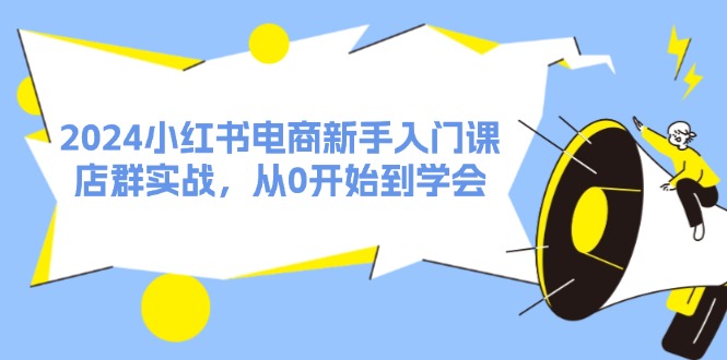 2024小红书电商新手入门课，店群实战，从0开始到学会（31节）-云创未来