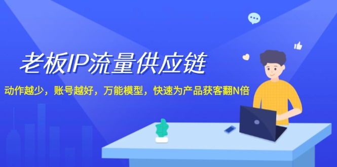 （12077期）老板 IP流量 供应链，动作越少，账号越好，万能模型，快速为产品获客翻N倍-云创未来