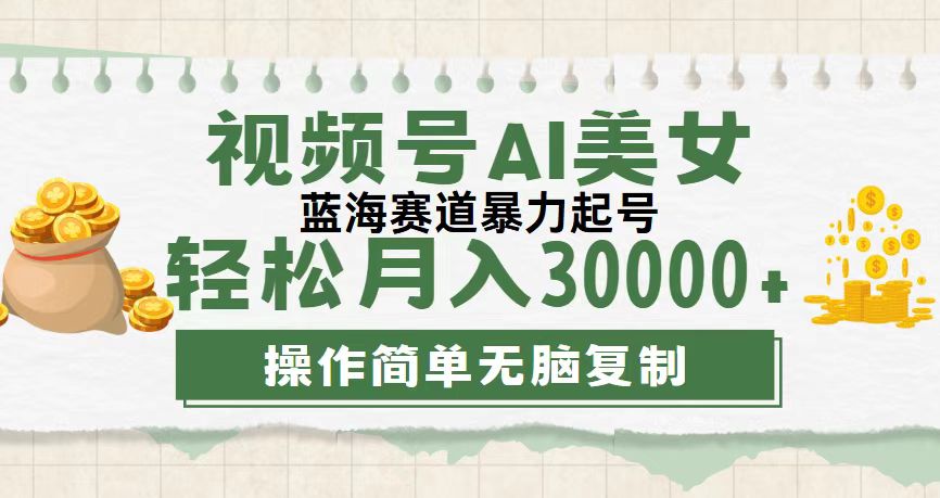 （12087期）视频号AI美女跳舞，轻松月入30000+，蓝海赛道，流量池巨大，起号猛，无…-云创未来