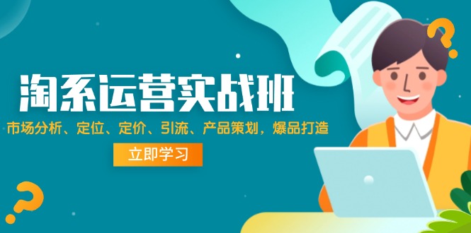 （12186期）淘系运营实战班：市场分析、定位、定价、引流、产品策划，爆品打造-云创未来