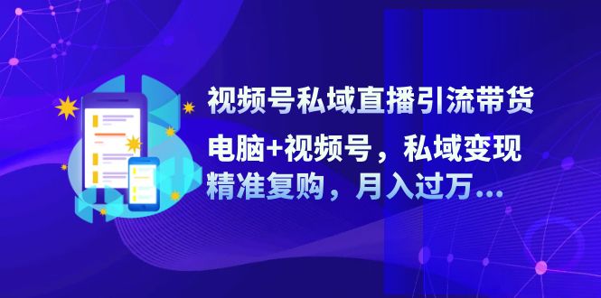 （12249期）视频号私域直播引流带货：电脑+视频号，私域变现，精准复购，月入过万…-云创未来