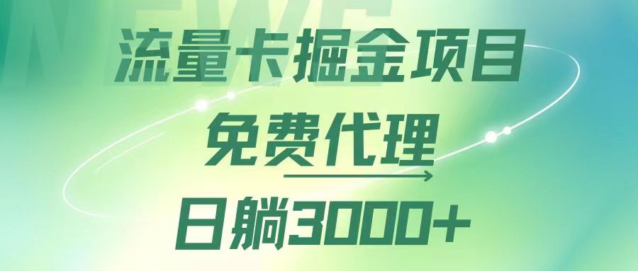 （12321期）流量卡掘金代理，日躺赚3000+，变现暴力，多种推广途径-云创未来