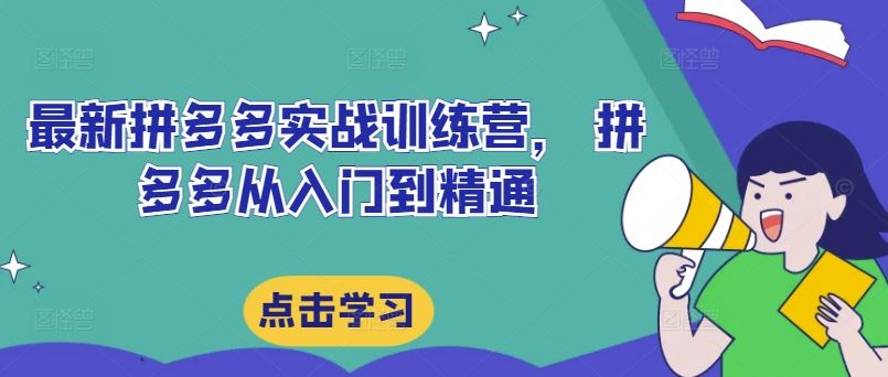 最新拼多多实战训练营， 拼多多从入门到精通-云创未来